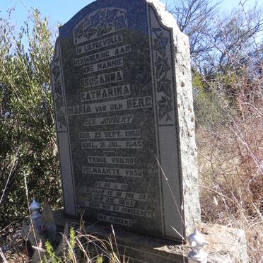 BERG Susanna Catharina Maria, van den nee JOUBERT 1900-1945