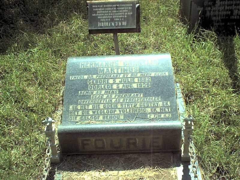 FOURIE Hermanus Christoffel Martinus 1882-1939