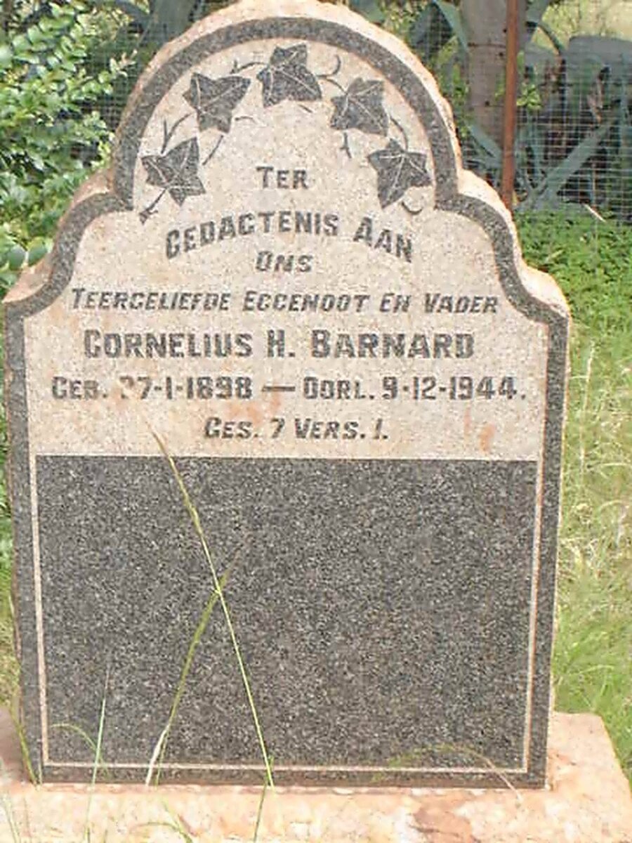 BARNARD Cornelius H. 1898-1944