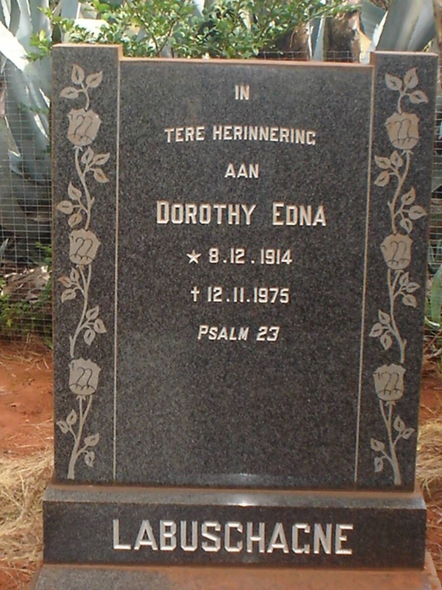 LABUSCHAGNE Dorothy Edna 1914-1975