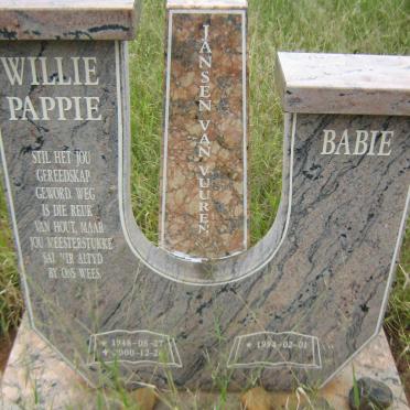 VUUREN Willie, Jansen van 1948-2000 &amp; Babie 1954-