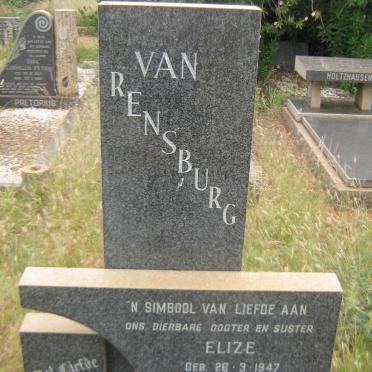 RENSBURG Elize, van 1947-1968