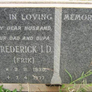 ? Frederick J.D. 1930-1977