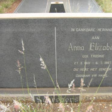 SCHEEPERS Anna Elizabeth nee TROSKIE 1901-1967