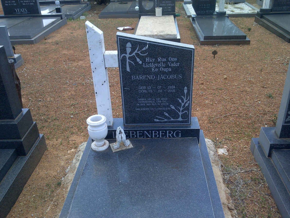 LIEBENBERG Barend Jacobus 1924-2001