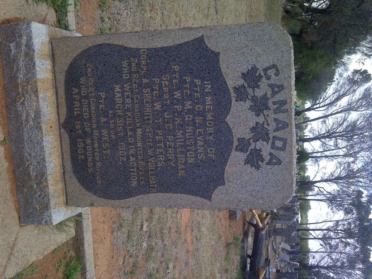 EVANS C.N. -1902 :: HUSTON M.G. 1902 :: MILLIGAN W.P.K. -1902 :: PERRY J.C. -1902 :: PETERS W.T. -1902 :: SHERRITT A. -1902 :: 