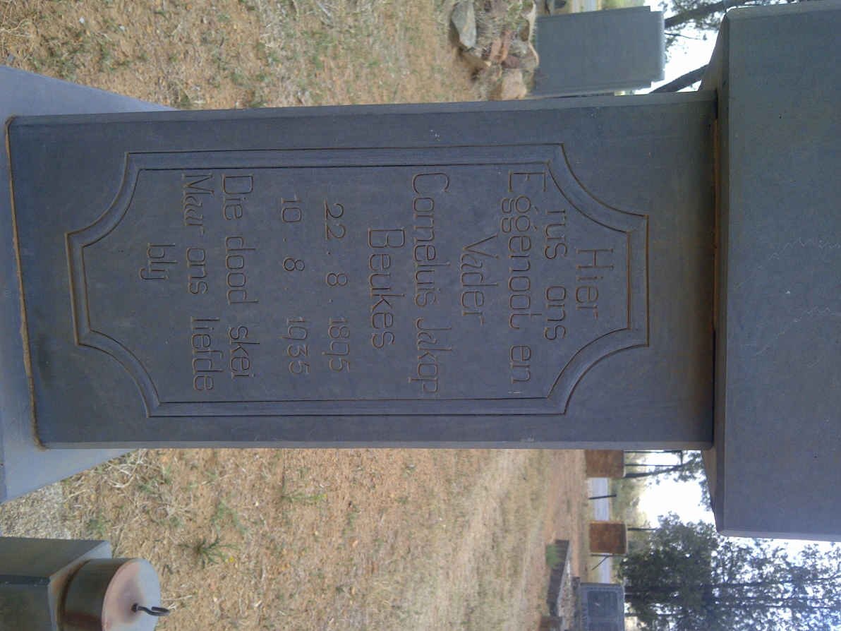 BEUKES Corneluis Jakop 1895-1935 