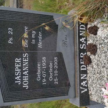 SANDT Jasper Johannes, van der 1958-2008