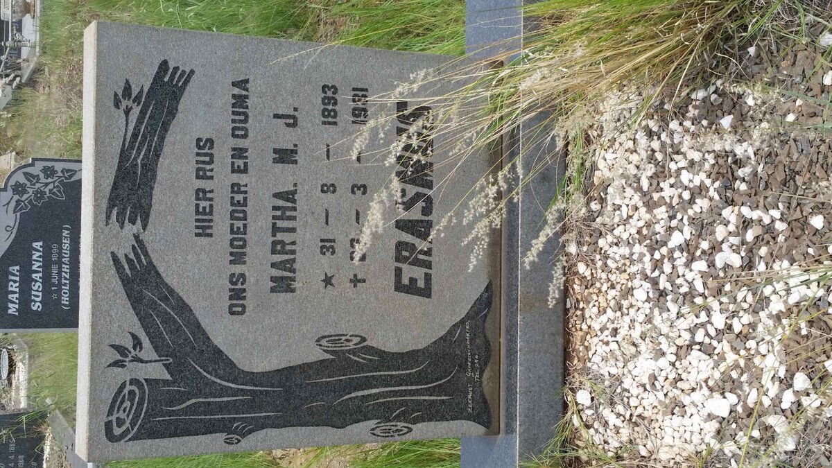 ERASMUS Martha M.J. 1893-1981