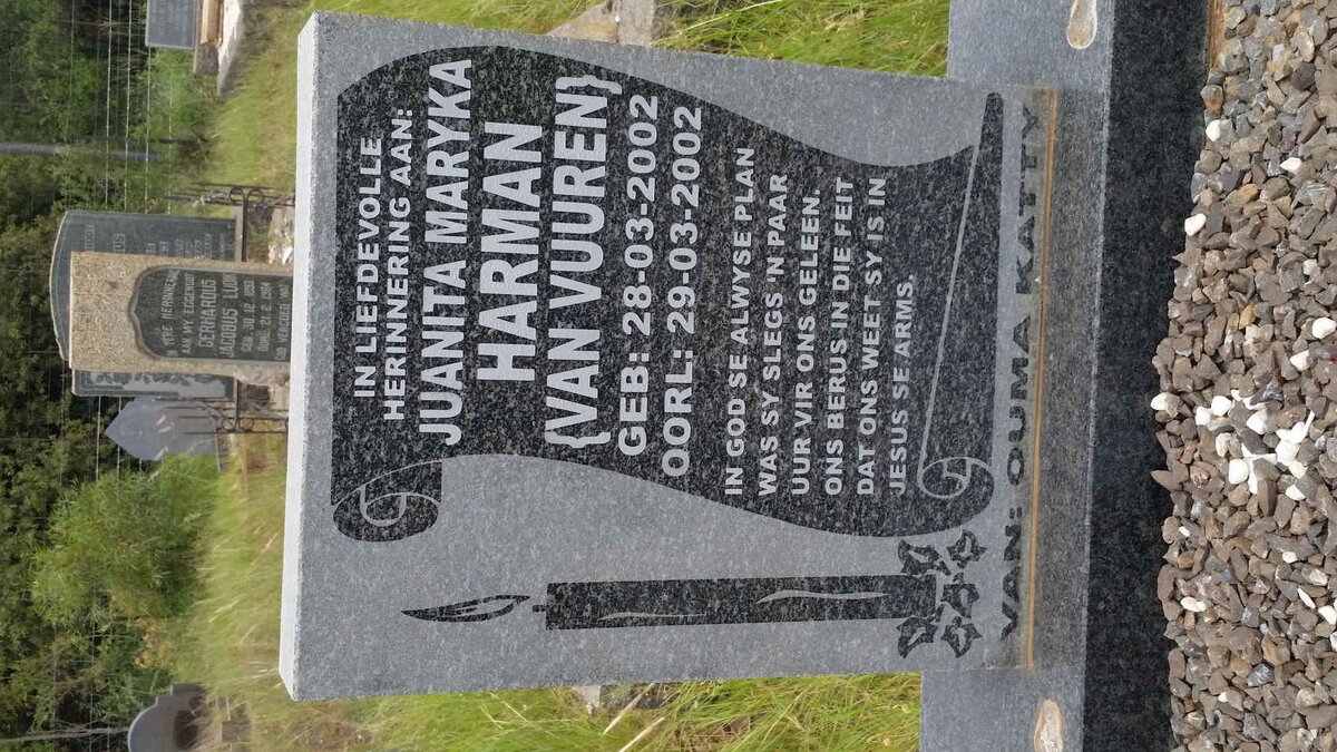 HARMAN Juanita Maryka, VAN VUUREN 2002-2002