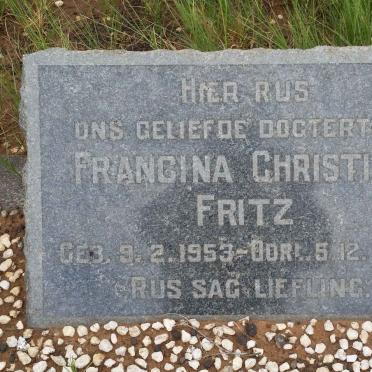 FRITZ Francina Christina 1953-1953