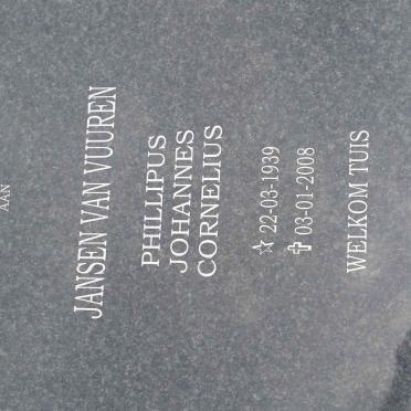 VUUREN Phillipus Johannes Cornelius, Jansen van 1939-2008