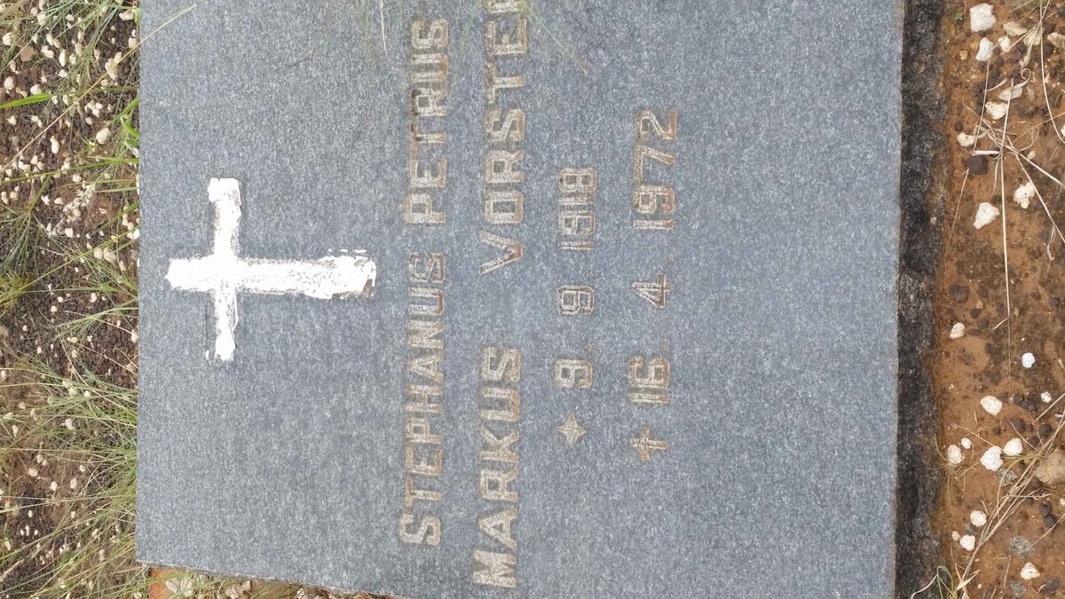 VORSTER Stephanus Petrus Markus 1918-1972