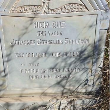 SCHOEMAN Johannes Corneluis 1850-1933