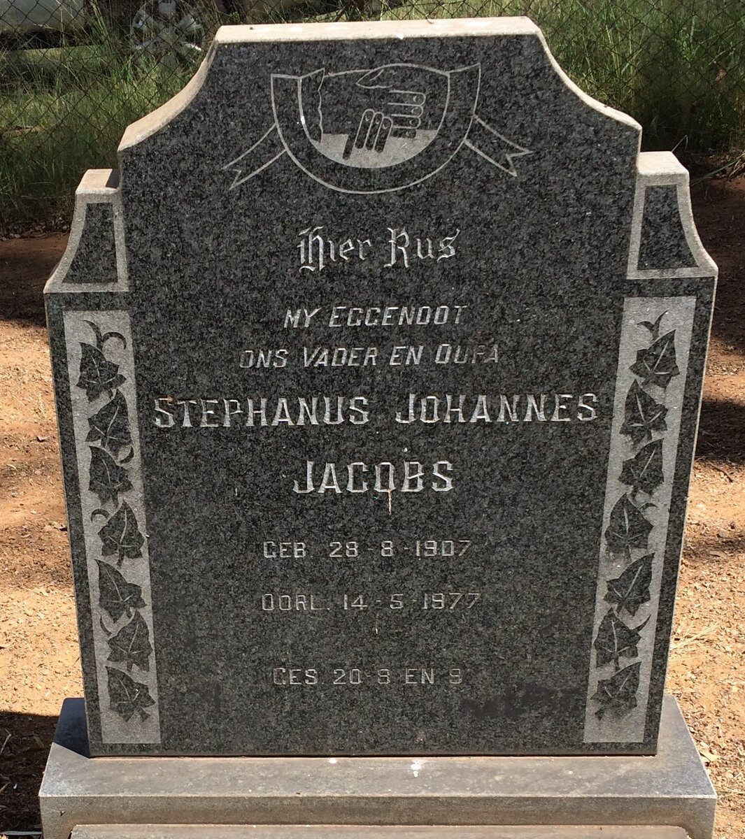 JACOBS Stephanus Johannes 1907-1977