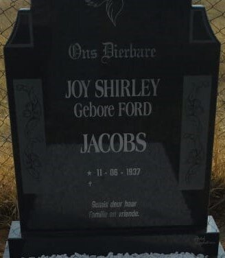 JACOBS Joy Shirley nee FORD 1937-