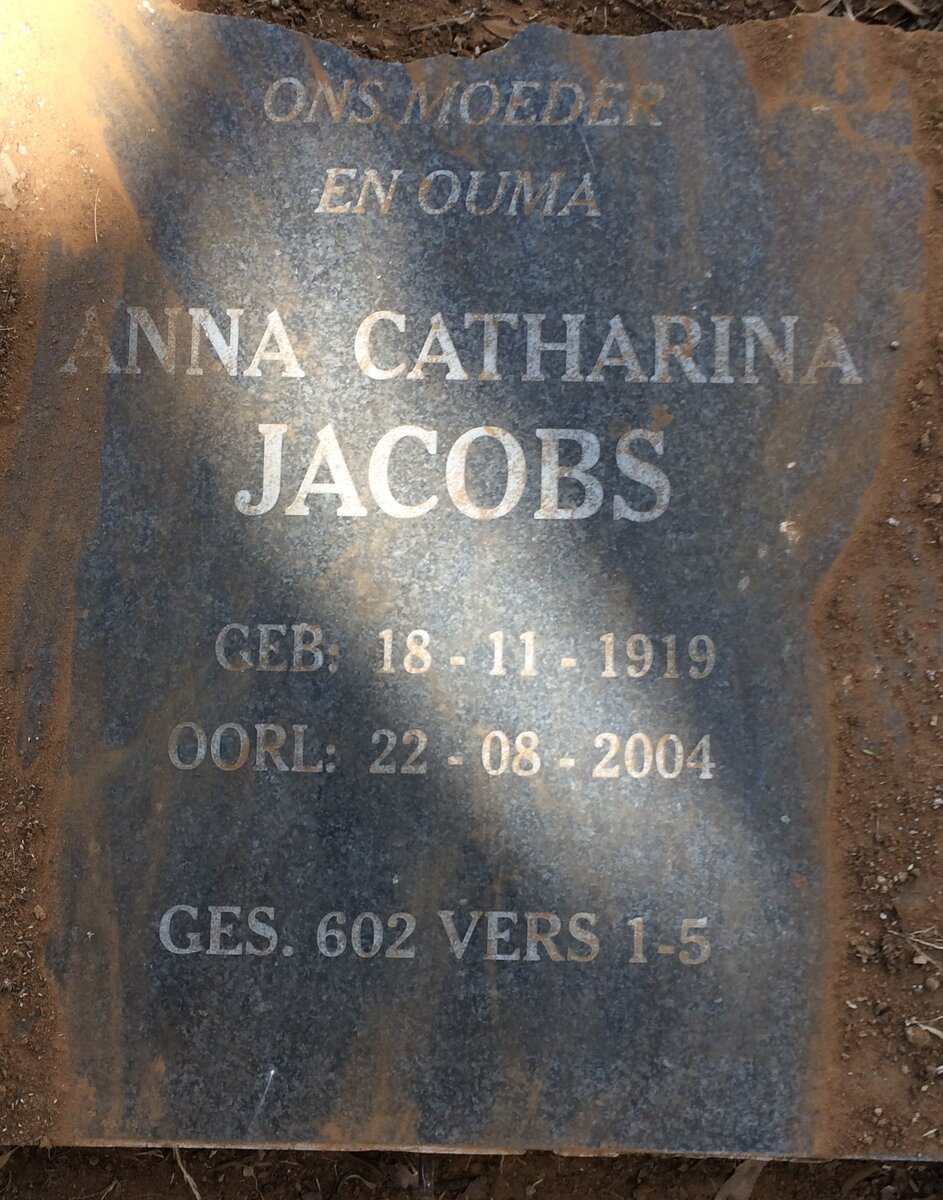JACOBS Anna Catharina 1919-2004