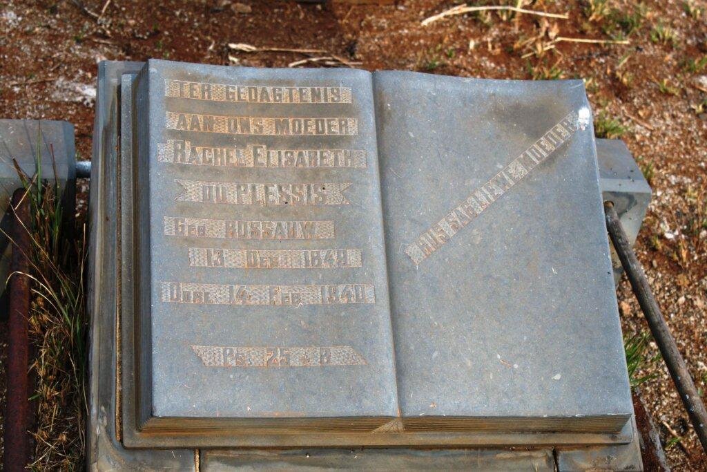 PLESSIS Rachel Elisabeth, du  nee ROSSAUW 1849-1940