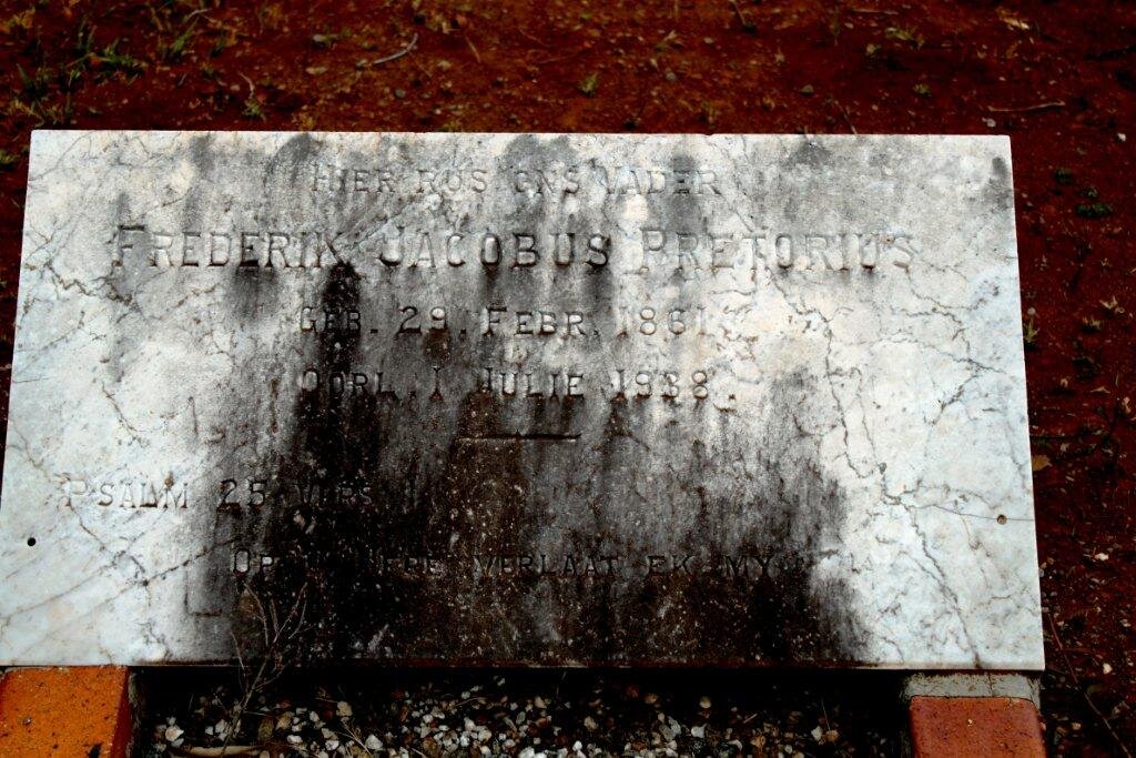 PRETORIUS Frederik Jacobus 1861-1938