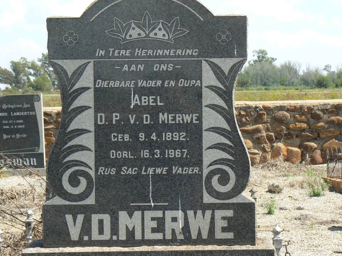 MERWE Abel D.P., v.d. 1892-1967