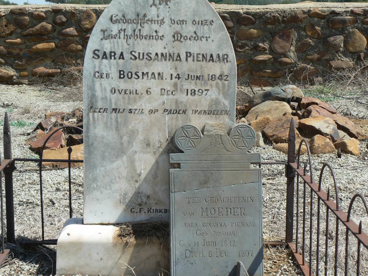 PIENAAR Sara Susanna nee BOSMAN 1842-1897