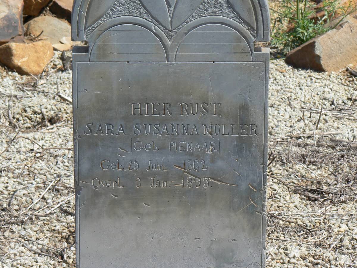 MULLER Sara Susanna nee PIENAAR 1862-1895