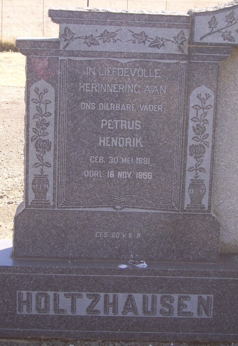 HOLTZHAUSEN Petrus Hendrik 1881-1958