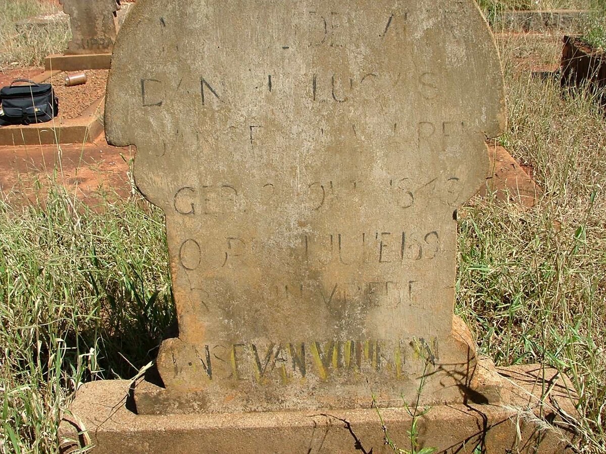 VUUREN  Daniel Lucas, Janse van 1849-1894