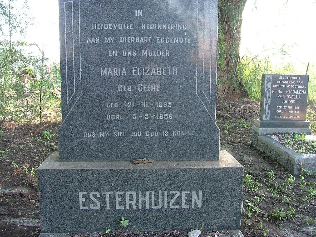 ESTERHUIZEN Maria Elizabeth nee GEERE 1895-1956