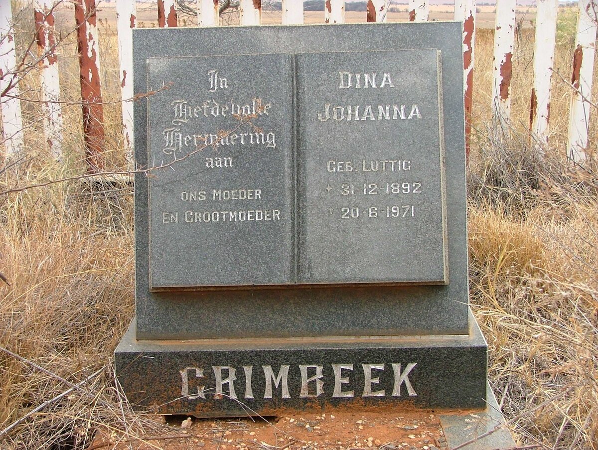 GRIMBEEK Dina Johanna nee LUTTIG 1892-1971