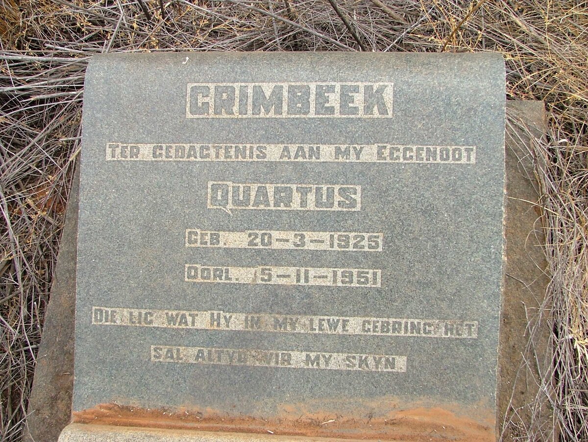 GRIMBEEK Quartus 1925-1951