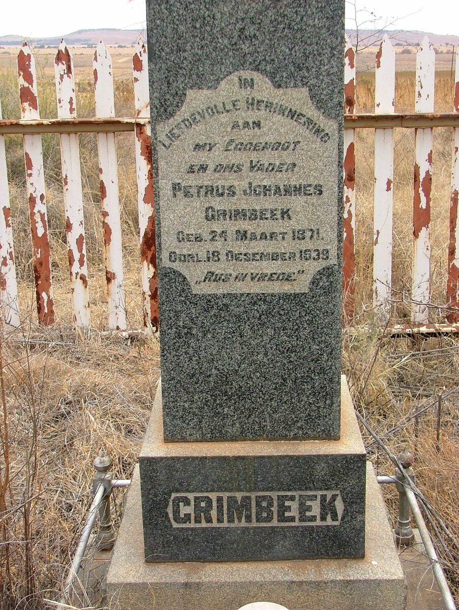 GRIMBEEK Petrus Johannes 1871-1939