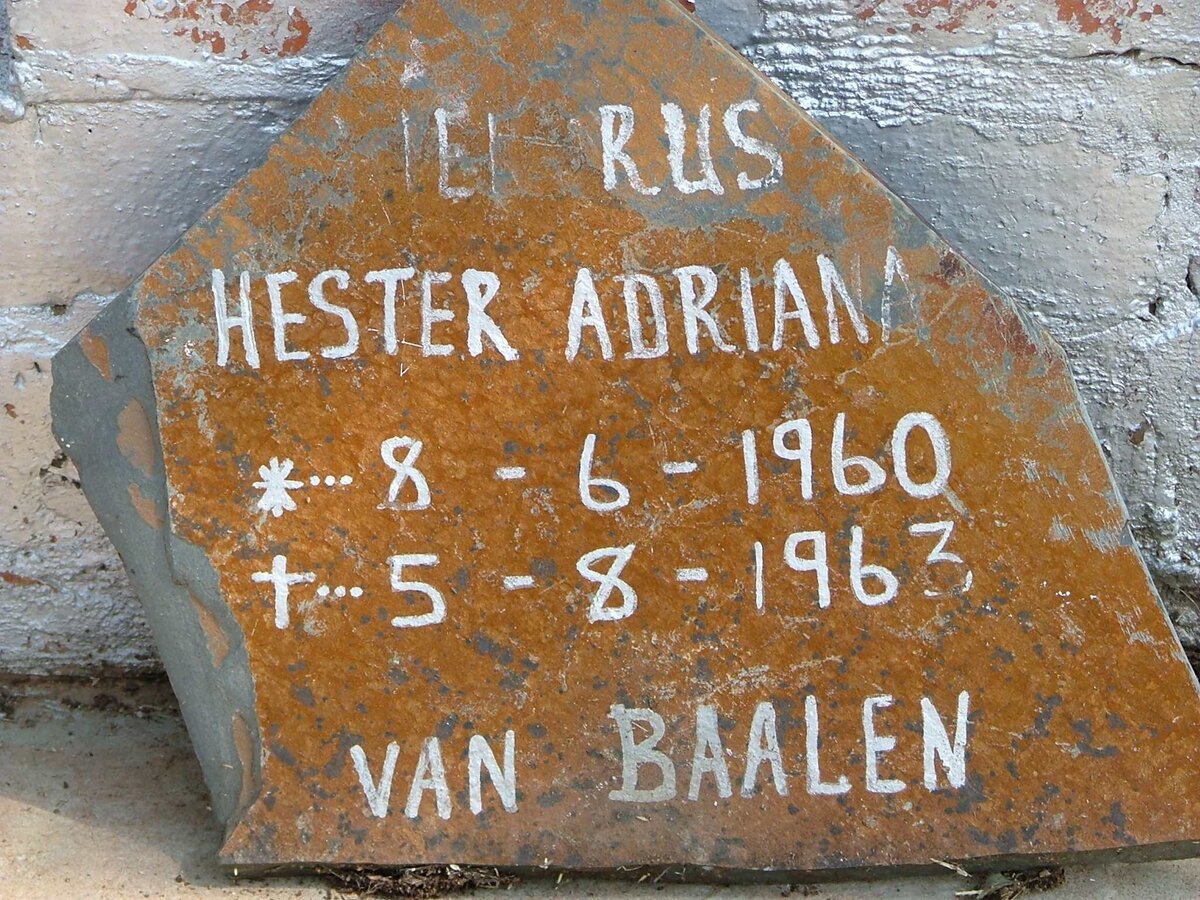 BAALEN Hester Adriana, van 1960-1963