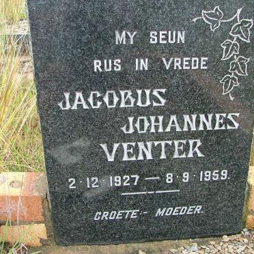 VENTER Jacobus Johannes 1927-1959