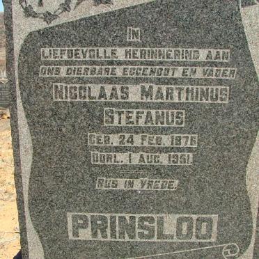 PRINSLOO Nicolaas Marthinus Stefanus 1876-1951
