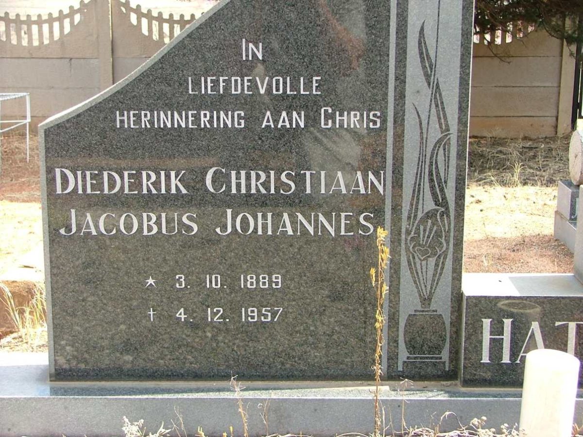 HATTINGH Diederik Christiaan Jacobus Johannes 1889-1957