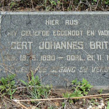 BRITS Gert Johannes 1890-1960