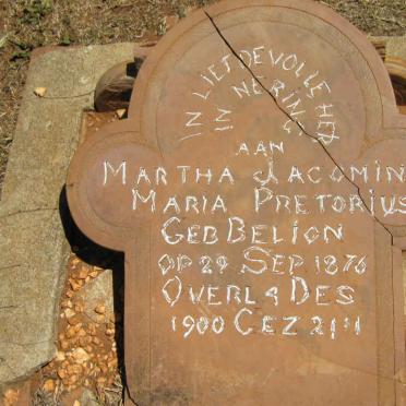 PRETORIUS Martha Jacomina Maria nee BELION 1876-1900