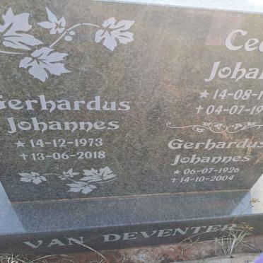 DEVENTER Gerhardus Johannes, van 1926-2004 &amp; Cecilia Johanna 1929-1999 :: DEVENTER Gerhardus Johannes, van 1973-2018