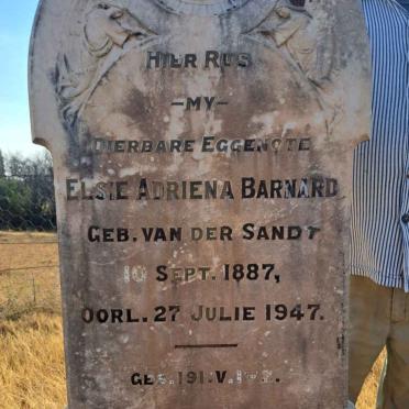 BARNARD Elsie Adriena nee VAN DER SANDT 1887-1947