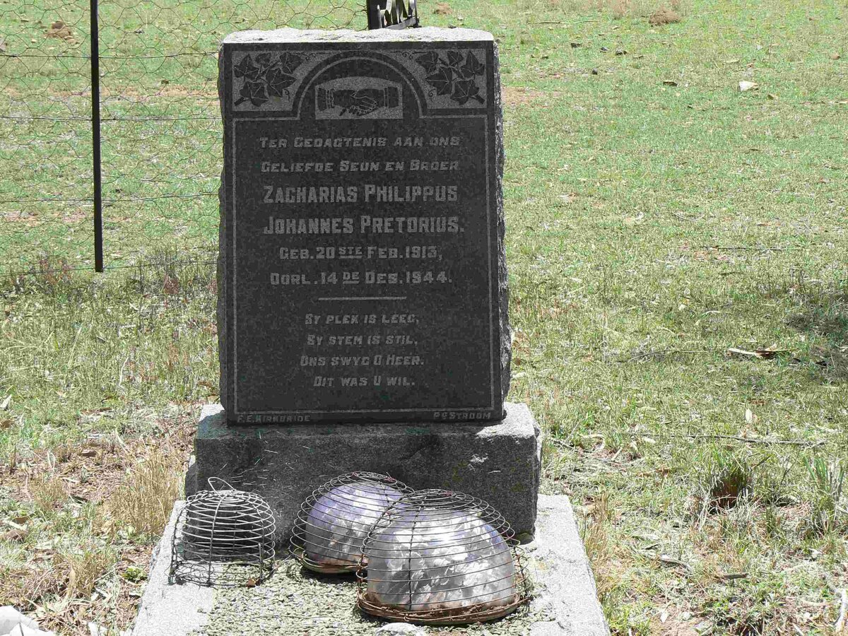 PRETORIUS Zacharias Philippus Johannes 1913-1944
