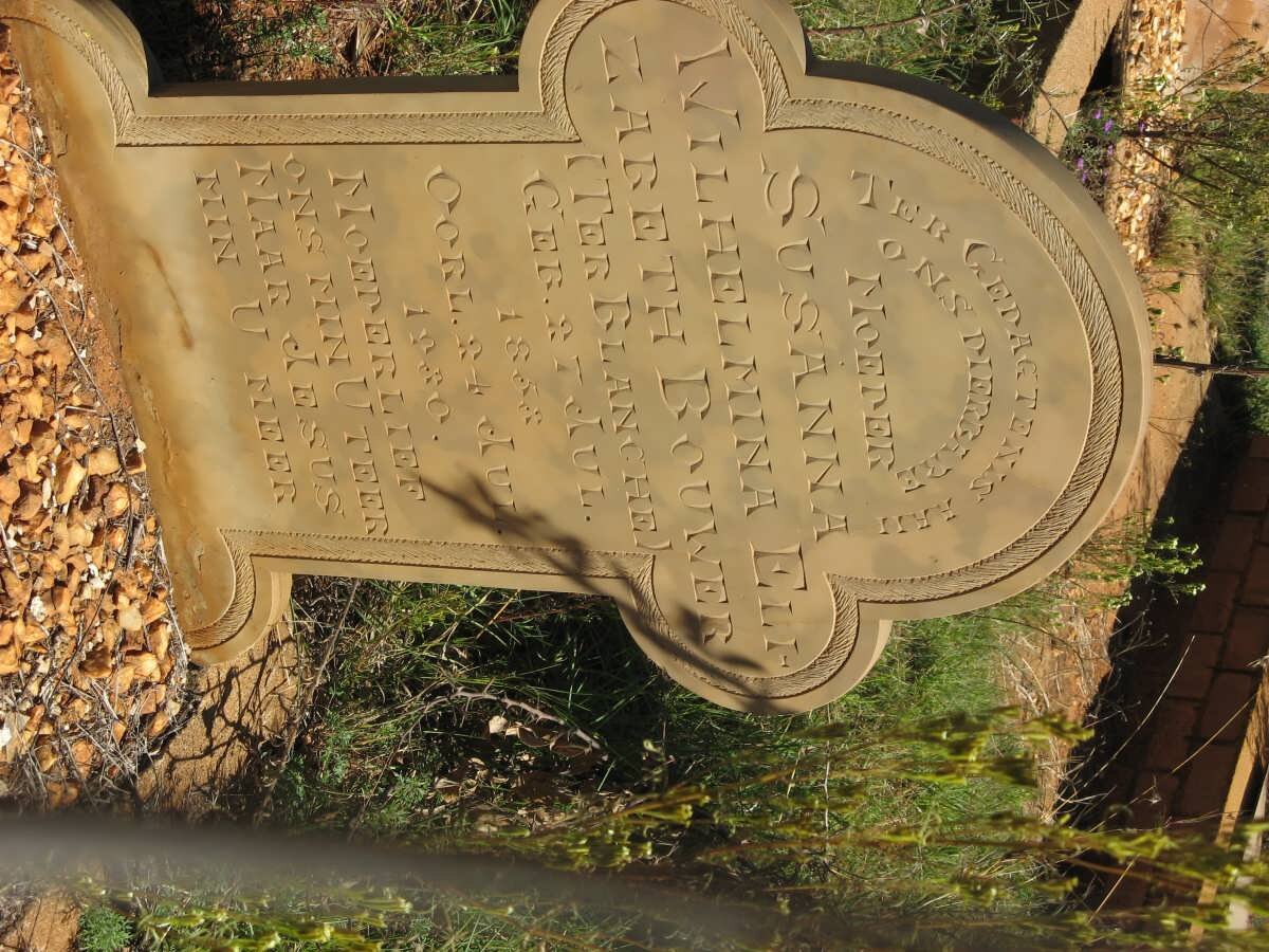 BOUWER Susanna Wilhelmina Elizabeth nee TER BLANCHE 1853-1930