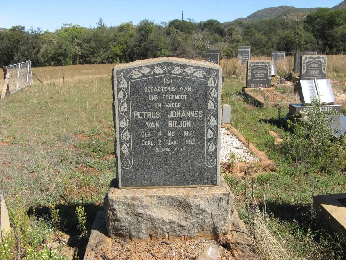 BILJON Petrus Johannes, van 1878-1952