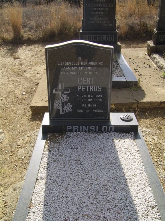 PRINSLOO  Gert Petrus 1924-1996