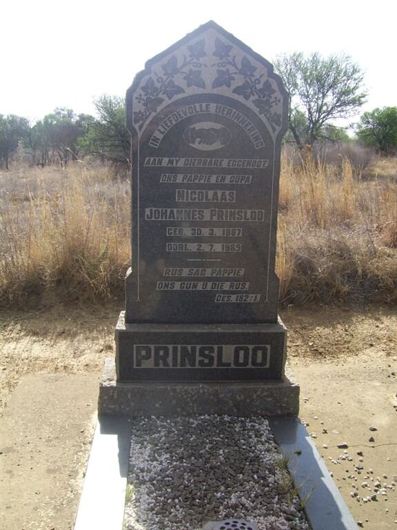 PRINSLOO Nicolaas Johannes 1887-1969