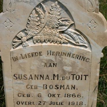 TOIT Susanna M., du nee BOSMAN 1866-1918
