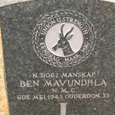 MAVUNDHLA Ben -1945