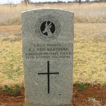 RENSBURG A.S., van der -1918