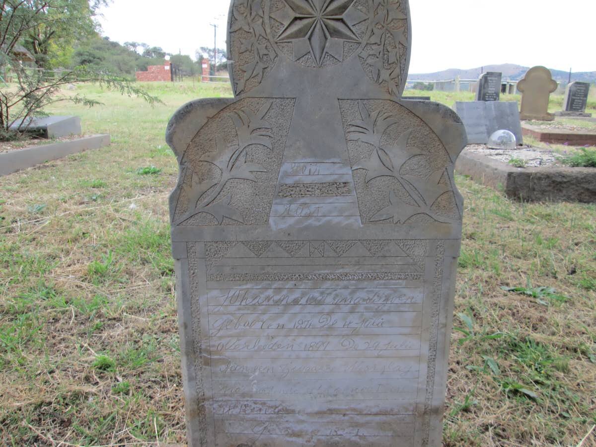 VILJOEN Johanna Catria 1871-1899