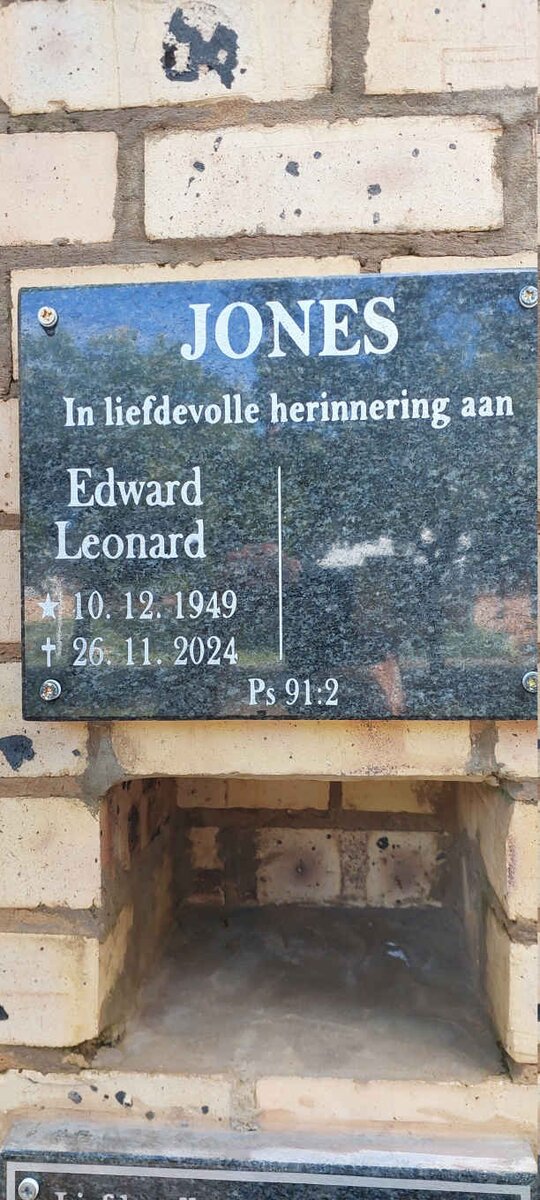JONES Edward Leonard 1949-2024